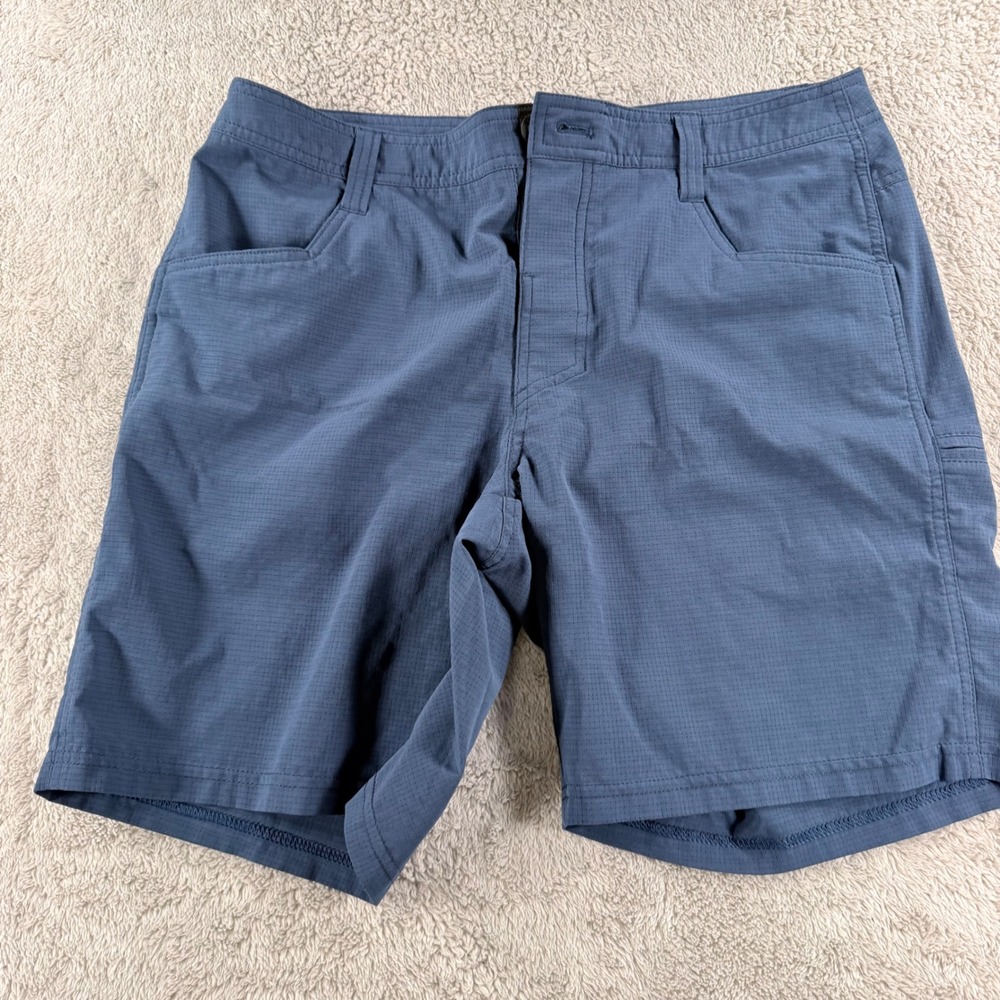 KUHL Renegade Shorts Mens 32 Blue Ripstop Hiking Outdoor Cargo